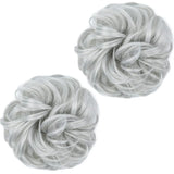 Hair Bun - Light Silver Grey