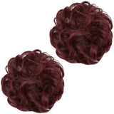 Hair Bun - Wine Red