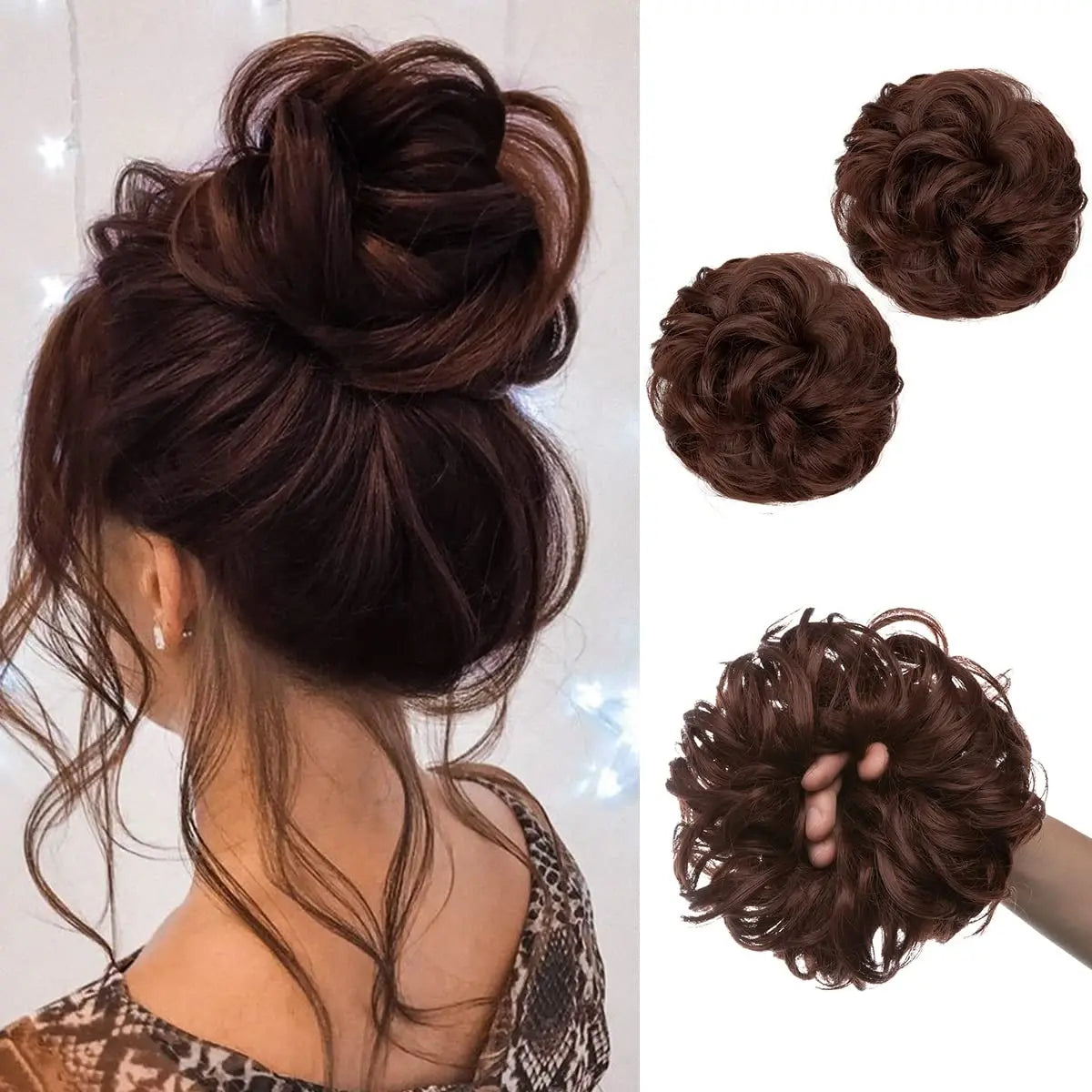 Hair Bun - Dark Auburn