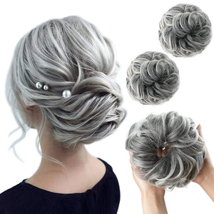 Hair Bun - Grey Blonde