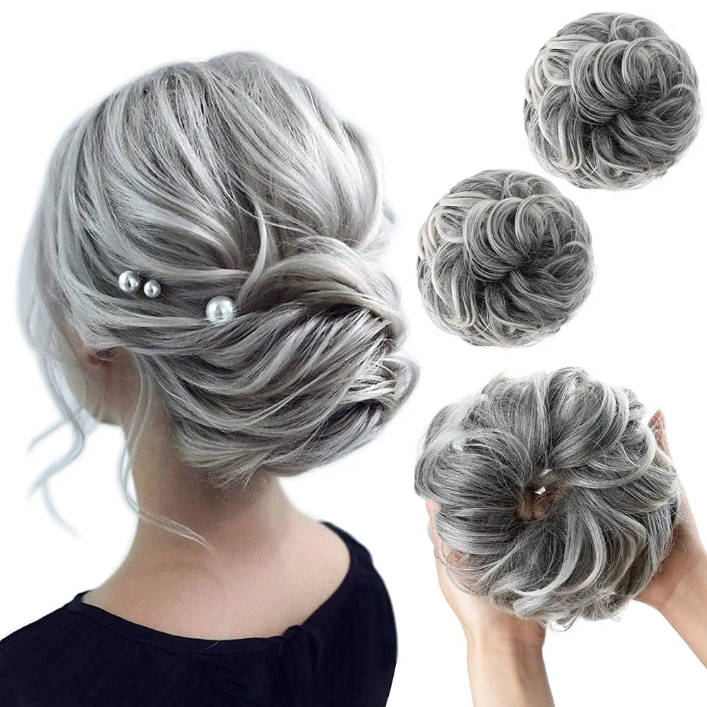 Hair Bun - Grey Blonde
