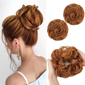 Hair Bun - Vivid Red